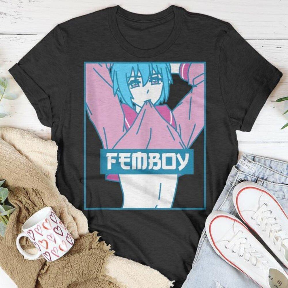 Femboy Aesthetic Pastel Yaoi Anime Boy Shirt  Cute Crossdressing Graphic